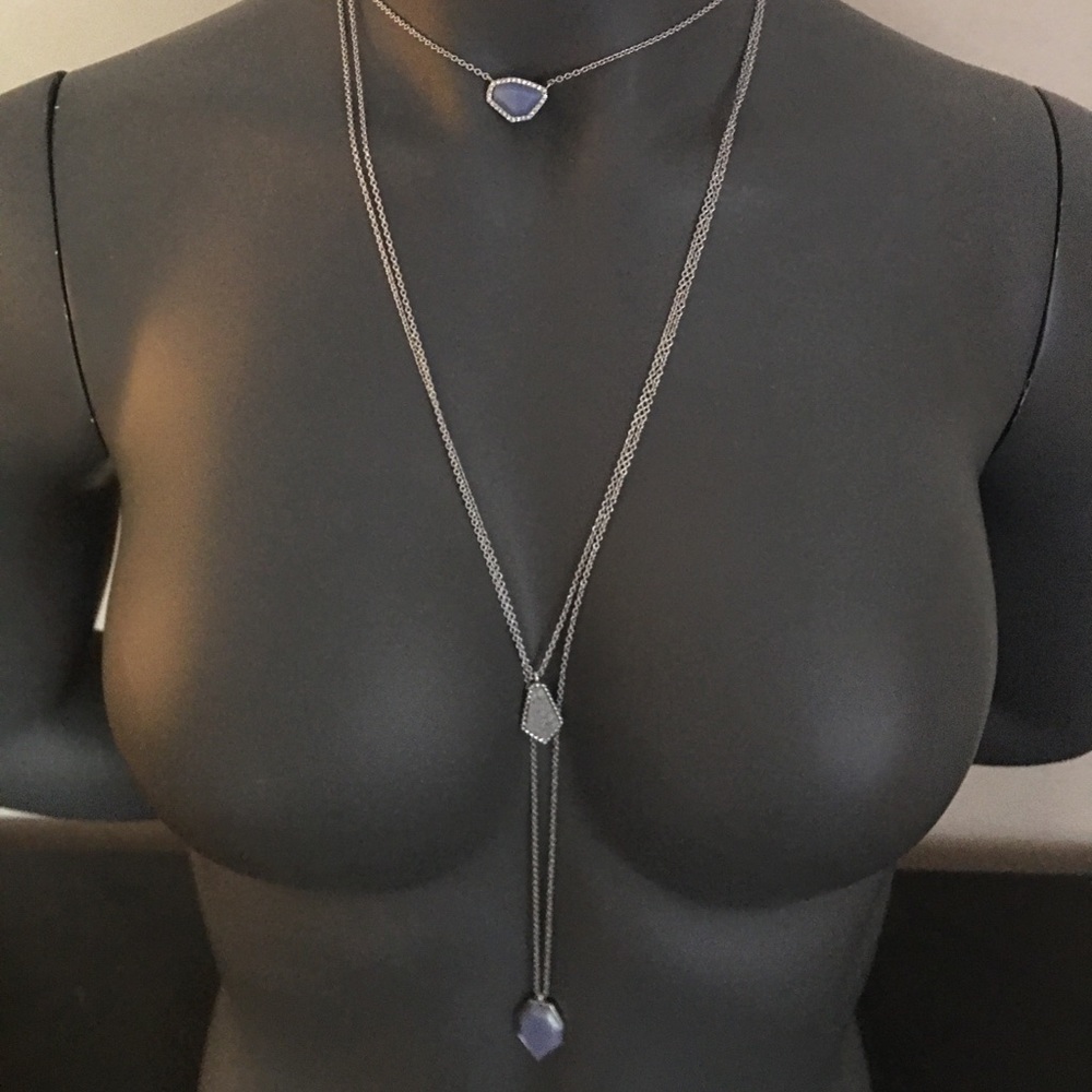 Silver Lake Rhodium Plated Crystal Necklace